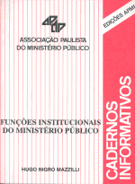 Capa do livro Funções institucionais do Ministério Público